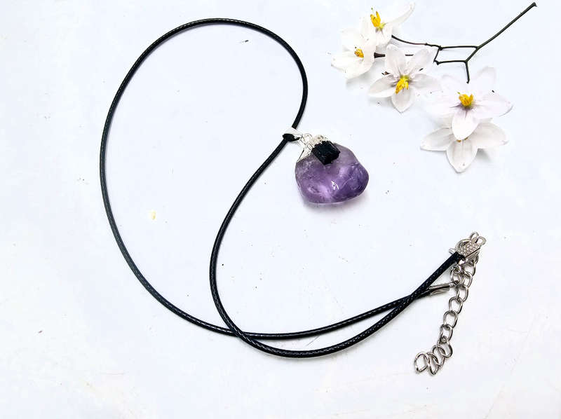 Amethyst &amp; Tourmaline Necklace