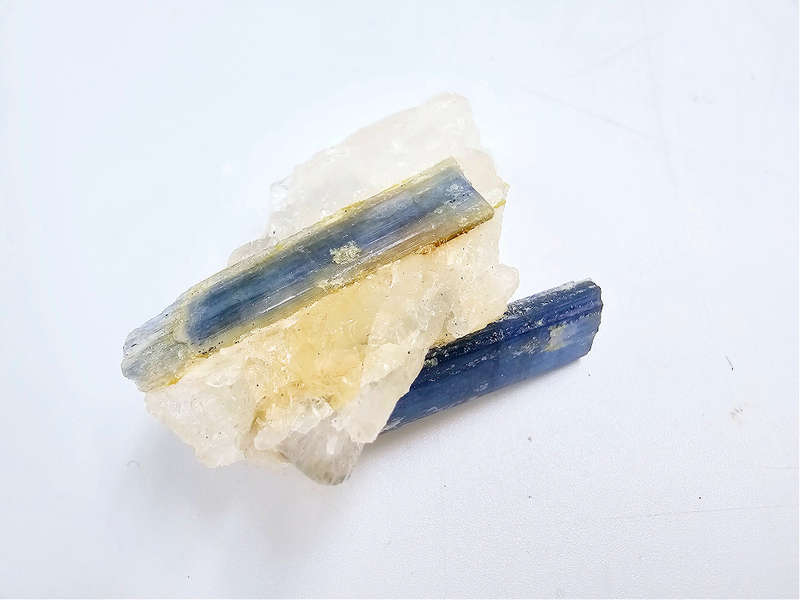 Blue Kyanite Cluster with Quartz A (23.1g)