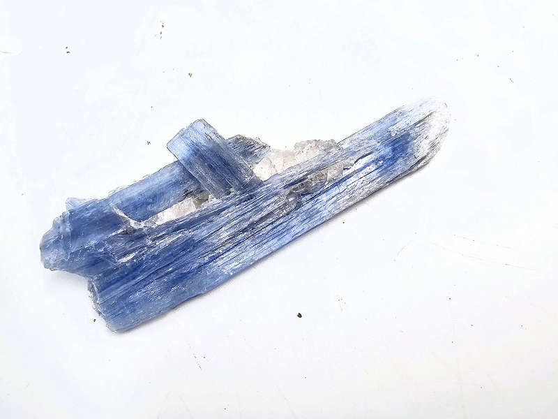 Blue Kyanite Cluster with Quartz B (12.1g)