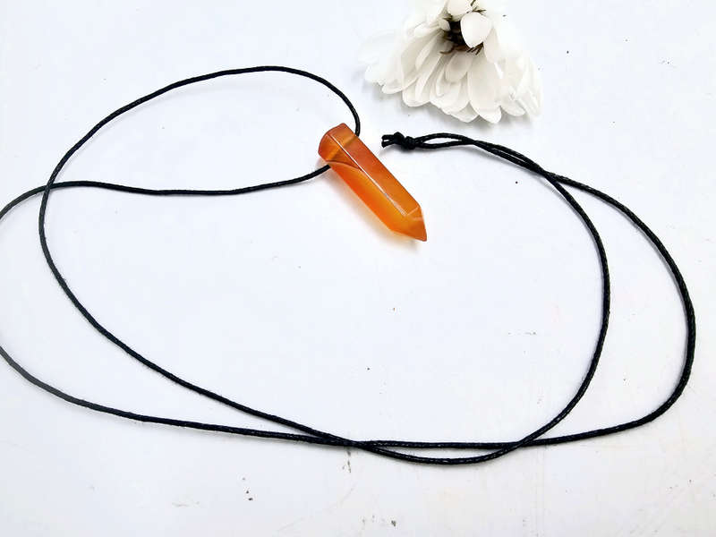 Carnelian Crystal Necklace Point (Creativity)