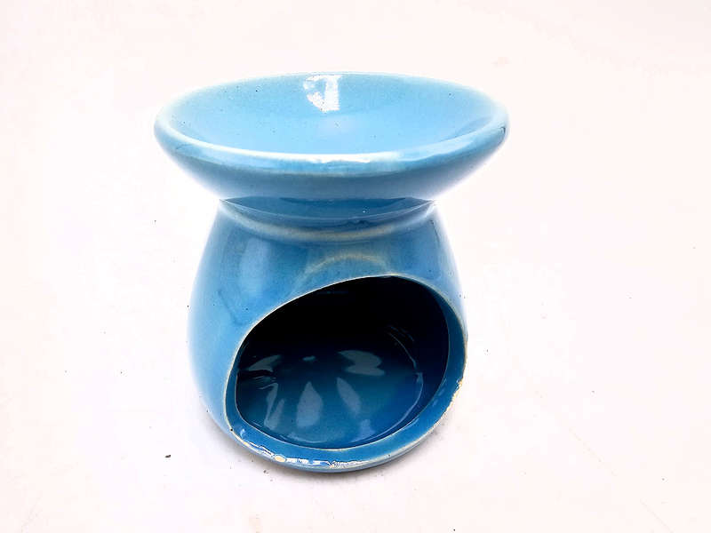 Oil Burner Ceramic Round Blue (6.5cm)
