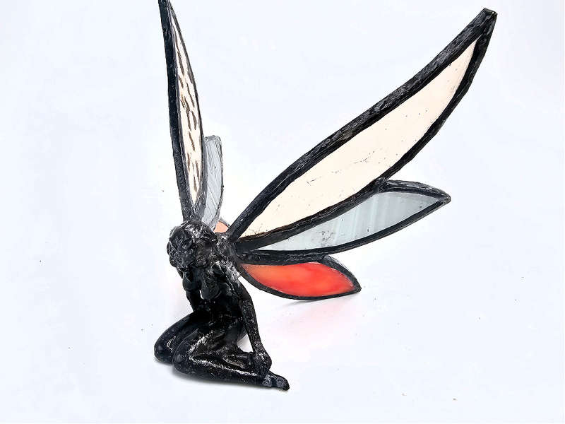 Stained Glass Autumn Fairy - Amber