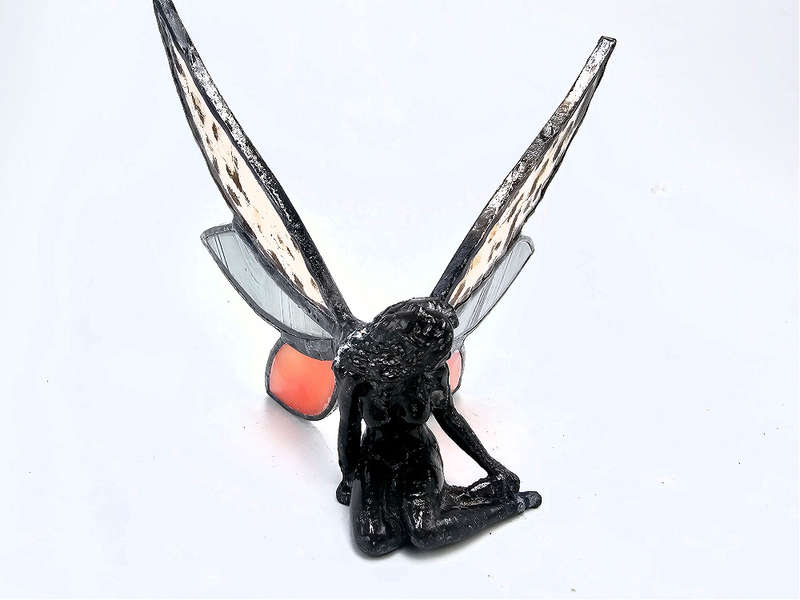 Stained Glass Autumn Fairy - Amber