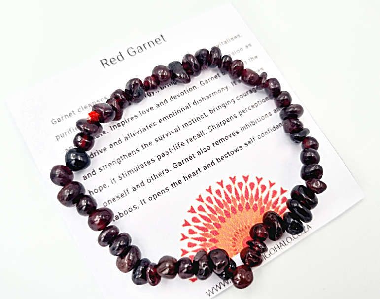 Rhodloite Garnet Stone Chips Bangle