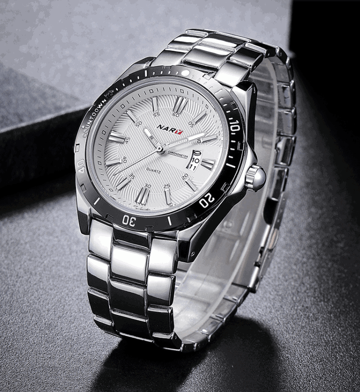 Mens Watch Nary with Quartz Movement, Stainless, Waterproof