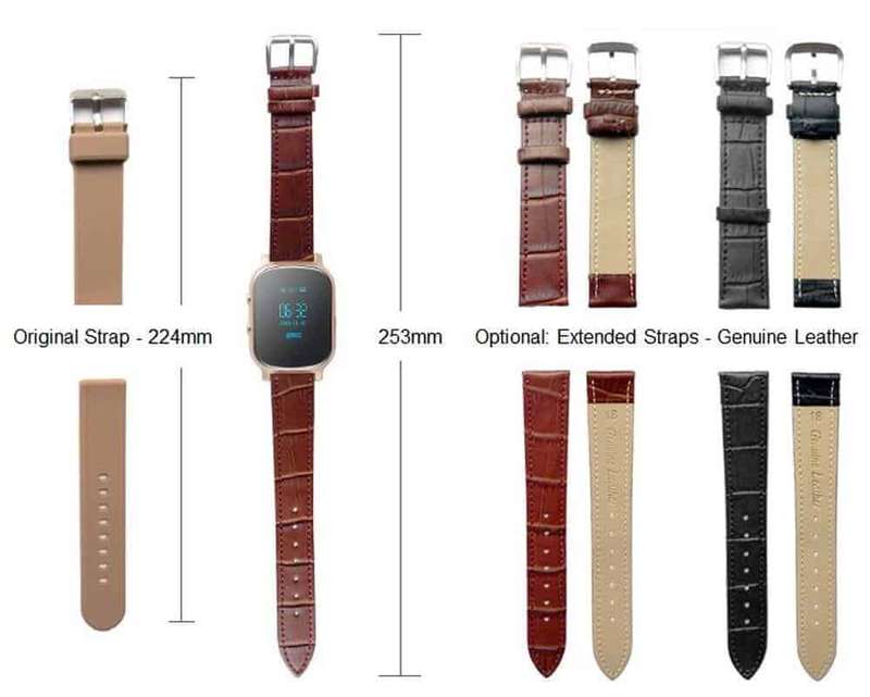 HZ58 Tracking Phone Watch, Extension Leather Strap