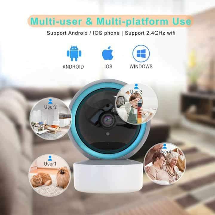 Smart CCTV Camera 5MP H265 | Full HD, Rotate, Desktop | WiFi Tuya Smart Life