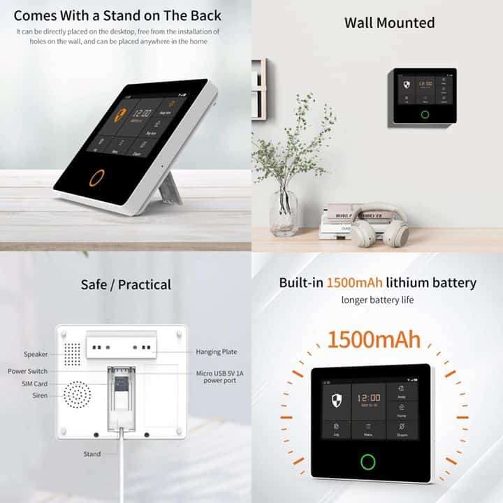 Smart Security Alarm Panel Kit | WiFi, 2G or 4G Cell Network & 433Mhz | Tuya Smart Life