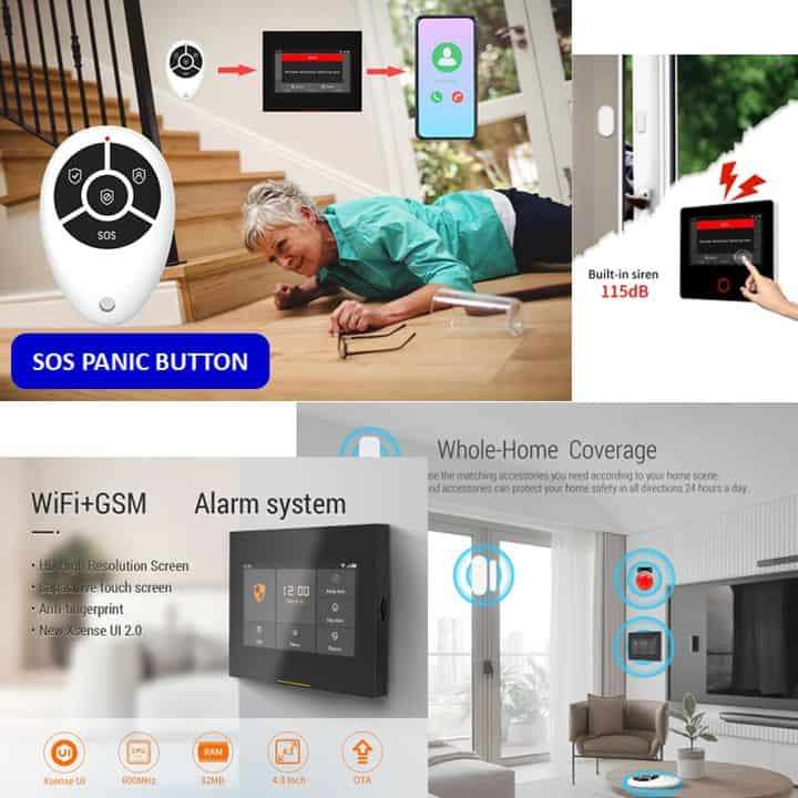 Smart Security Alarm Panel Kit | WiFi, 2G or 4G Cell Network & 433Mhz | Tuya Smart Life
