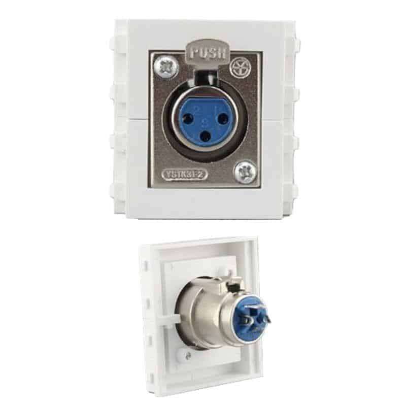 XLR Lennon Female | Keystone Wall Plate Insert | HTECH