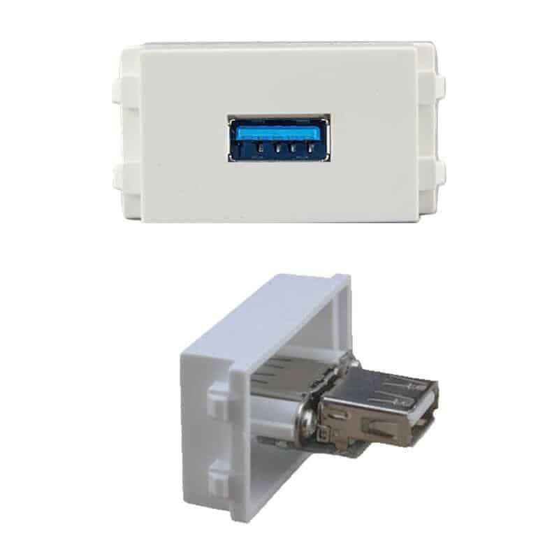 USB 3.0 | Keystone Wall Plate Insert | HTECH