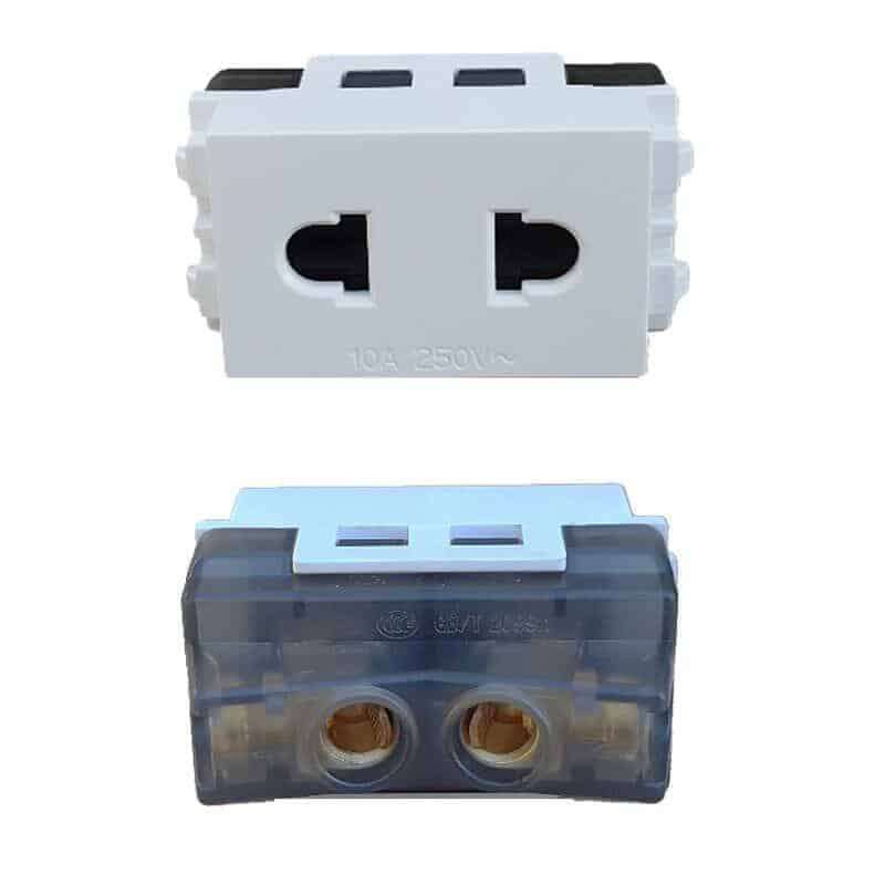 230VAC 2Pin EU | Keystone Wall Plate Insert | HTECH