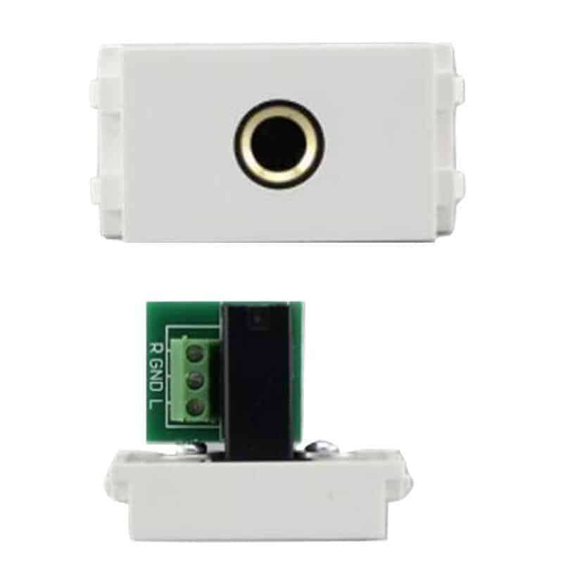 Aux 6.5mm | Keystone Wall Plate Insert | HTECH