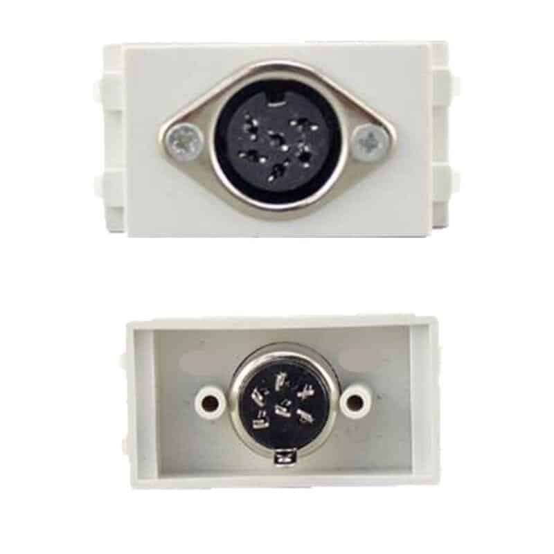 DIN Meeting 6Pin Female | Keystone Wall Plate Insert | HTECH