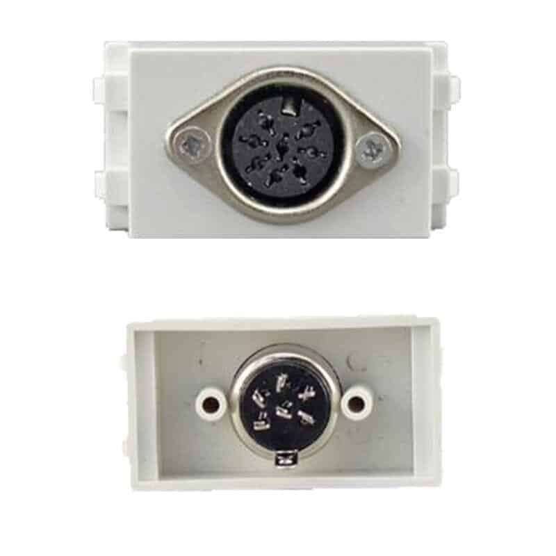 DIN Meeting 8Pin Female | Keystone Wall Plate Insert | HTECH