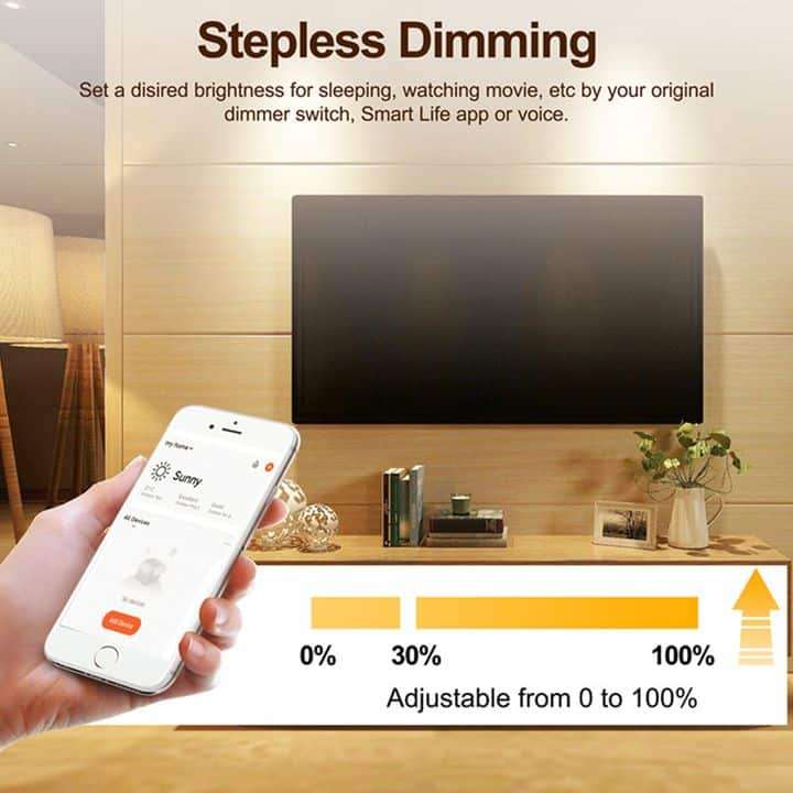 Smart Mini Switch Dimmer Module 2 Gang (upgrade existing) | WiFi Tuya Smart Life