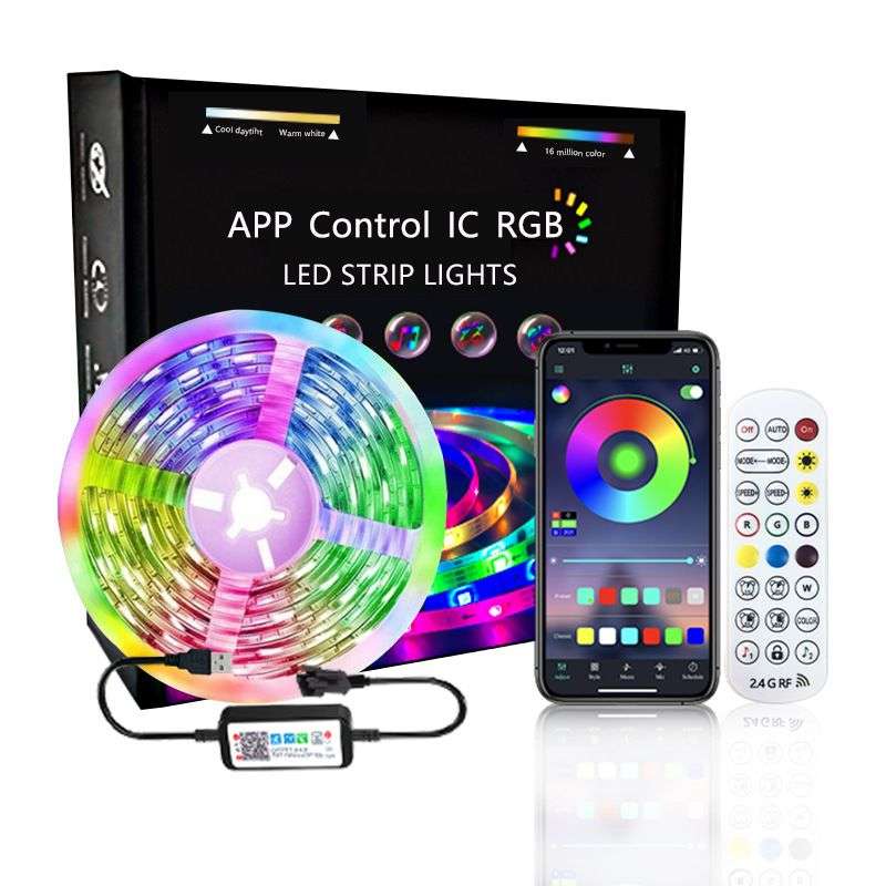 Smart 5m LED Strip Light 5050 RGBIC Wifi + Remote | Tuya Smart Life