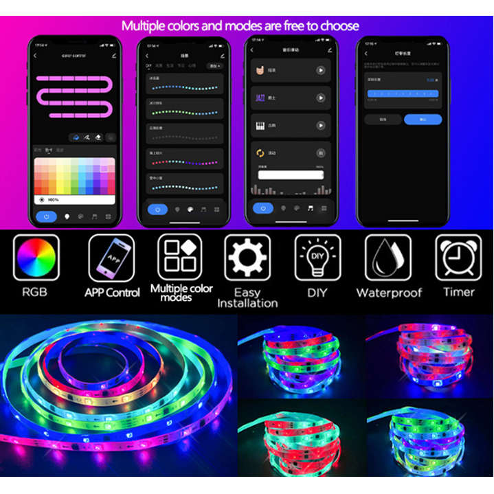 Smart 10m LED Strip Light 5050 RGBIC WiFi + Remote | Tuya Smart Life