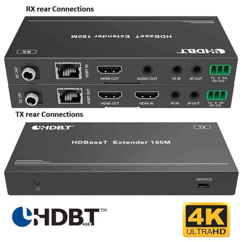 HDMI Extender 4K UltraHD HDbaseT 150m via Single CAT