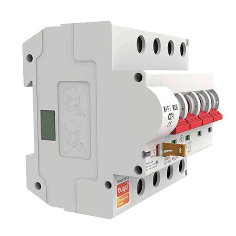 Smart Switch Circuit Breaker 4 Pole MCB 100A, Isolator, 3Phase 380VAC | WiFi Tuya Smart Life