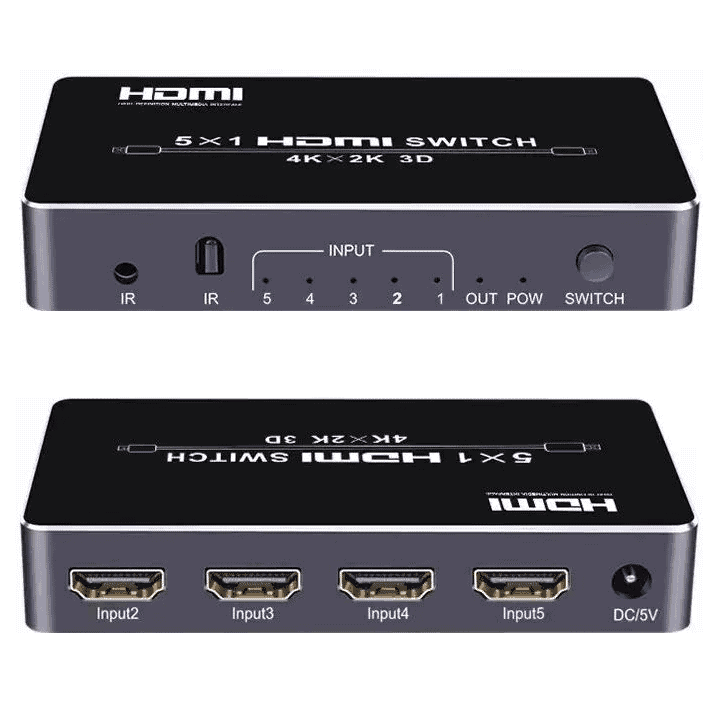 4K HDMI Switcher, HDCP2.2, 5Port, HDMI2.0, 5IN 1OUT