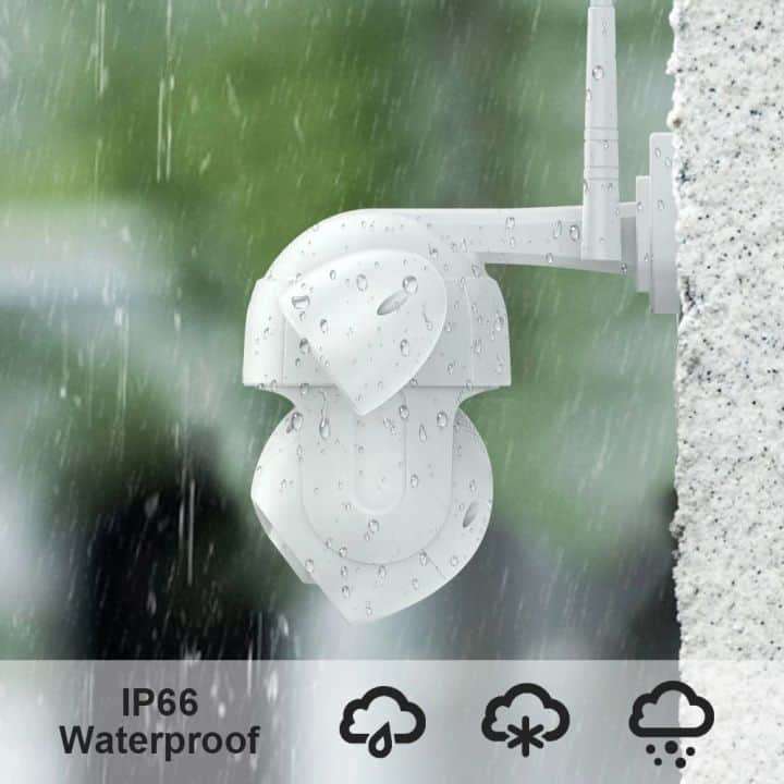 Smart WiFi PTZ CCTV Camera 3MP H265 | Motion Detection, Audio, Rotate, Waterproof | Tuya Smart Life