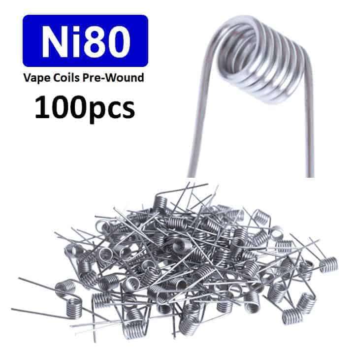 Vape Coils 100pcs Nickel Ni80 | RDA RBA RTA | Pre-wound Heating Wire