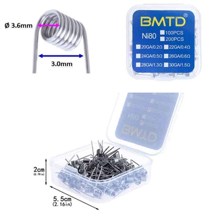 Vape Coils 100pcs Nickel Ni80 | RDA RBA RTA | Pre-wound Heating Wire