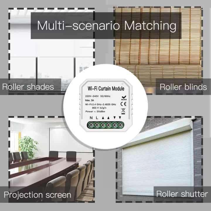 Smart Mini Curtain, Blind, Screen Module (Upgrade Existing + Override) | WiFi Tuya Smart Life