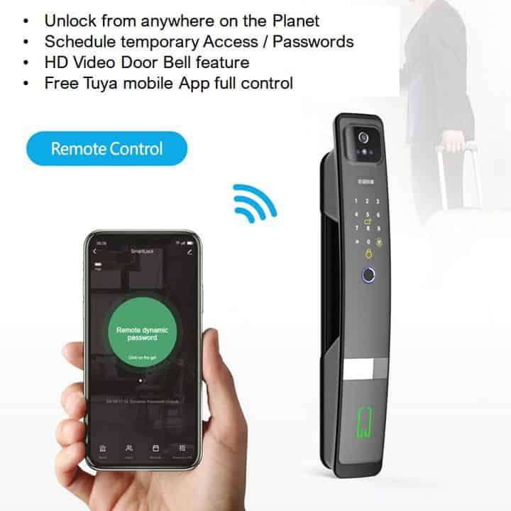 Smart WiFi Door Lock, Facial Recognition, Fingerprint, Card, Code, Key | WiFi Tuya Smart Life