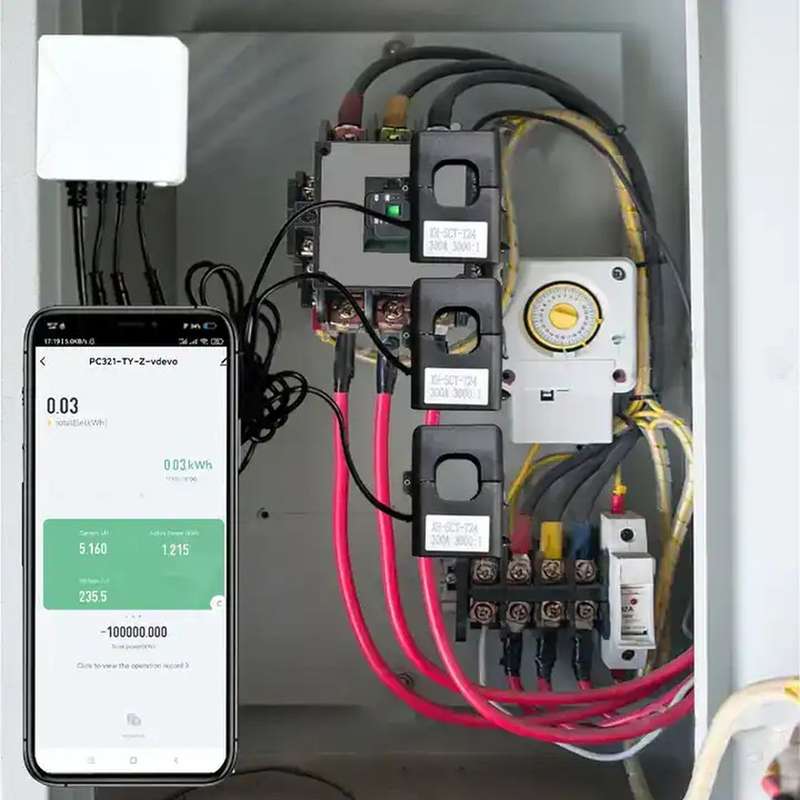 Smart Energy Monitor 3x Clamp Meter | 200A CT Single or 3Phase | WiFi Tuya Smart Life