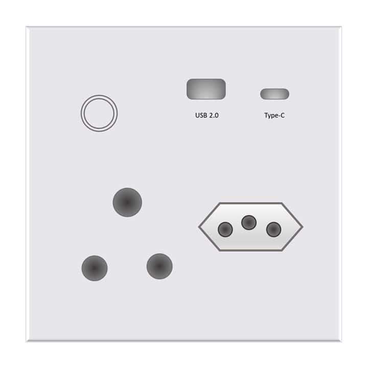 Smart Wall Socket Switch | 4x4 SA 3pin 16A Charger | Wi-Fi Tuya Smart Life