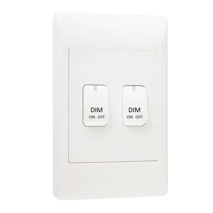 Smart WiFi Mechanical Light Dimmer, 2 Gang | Neutral Wire + BT | WiFi Tuya Smart Life
