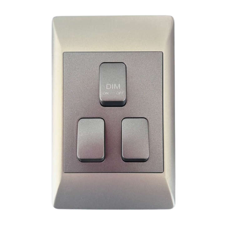 Smart Mechanical Hybrid Switch  3 Gang, 1 Dimmer + 2 Light | Neutral Wire + BT | WiFi Tuya Sma...