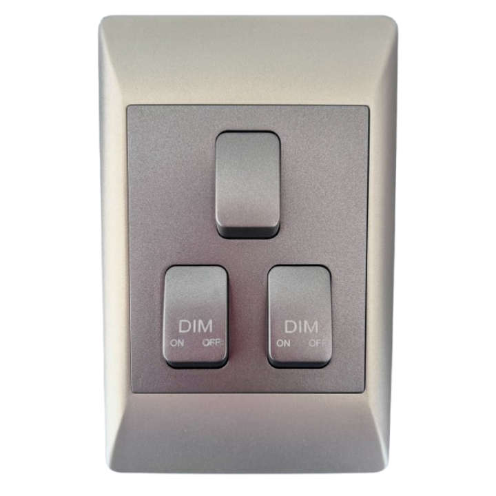 Smart Mechanical Hybrid Switch  3 Gang, 2 Dimmer + 1 Light | Neutral Wire + BT | WiFi Tuya Sma...