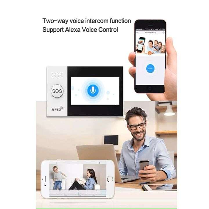 Smart Security Alarm Panel Kit | Wi-Fi, 3G Cell Network & 433 MHz | Tuya Smart Life