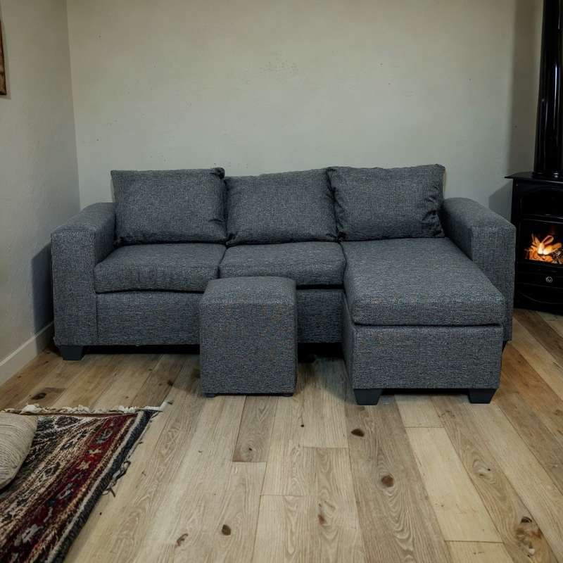 Andre 3 Seater Couch - Charcoal