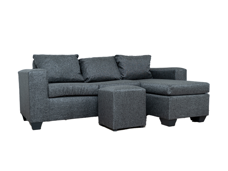 Andre 3 Seater Couch - Charcoal