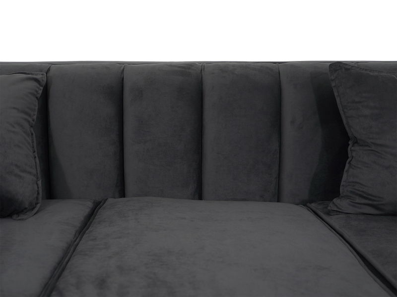 Emily 3 Seater Couch - Grey Velvet