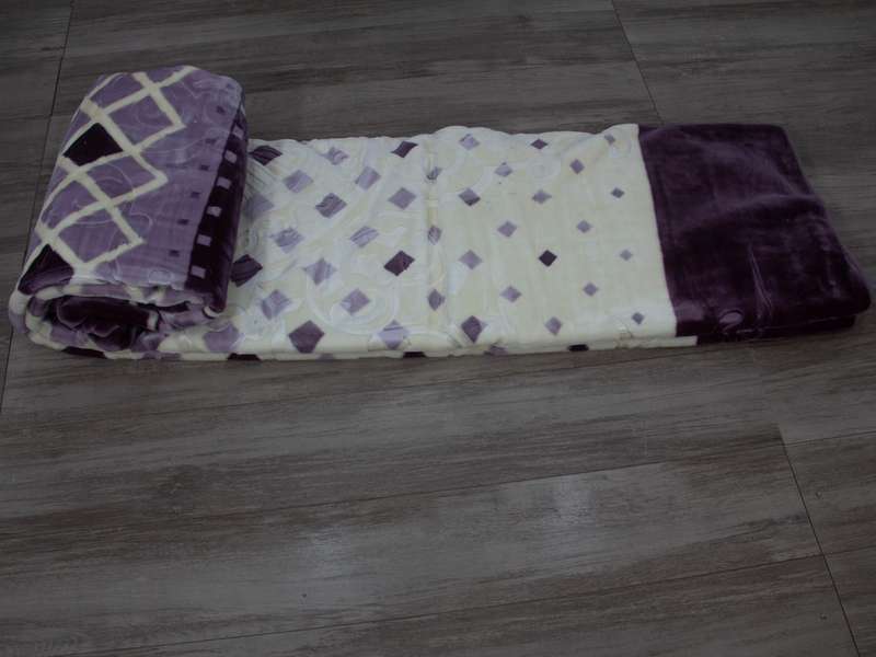 Paris Blanket - Purple Blocks - Queen