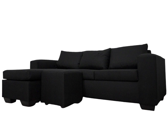 Andre 3 Seater Couch - Black