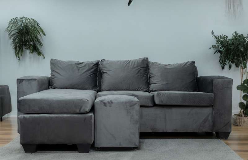 Andre 3 Seater Couch - Grey Velvet