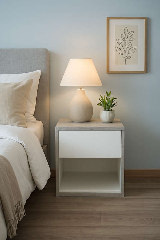 Pedestal - Neil - Grey/White