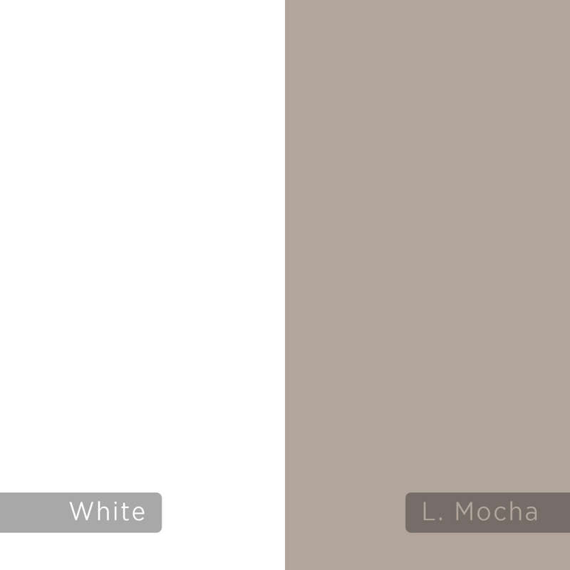 Zetti Side Table White - Light Mocha