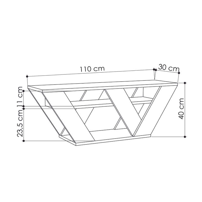 Pipralla Tv Stand - Anthracite