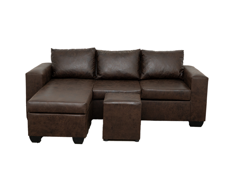 Andre 3 Seater Couch  Buffalo Brown