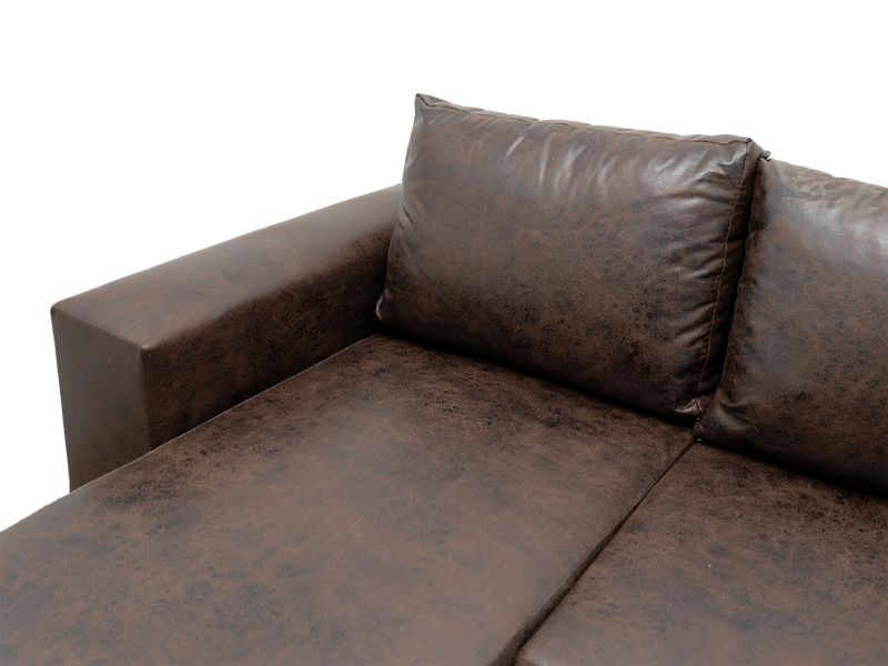 Andre 3 Seater Couch  Buffalo Brown