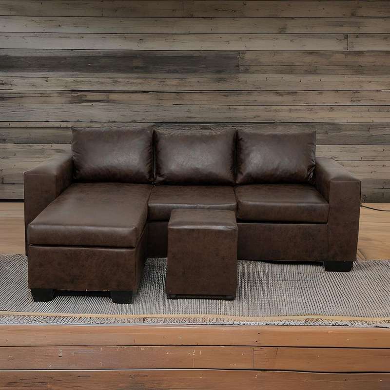 Andre 3 Seater Couch  Buffalo Brown