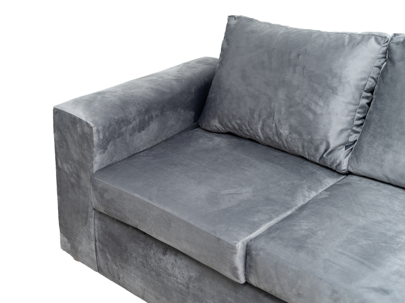 Dimension 2 Seater Couch  Velvet Grey