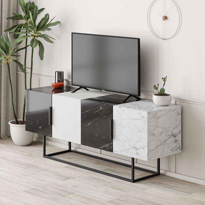 Tontini Tv Stand - Bendir - White - Bendir - Carrara